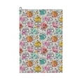 thumbnail image 1 of Easygdp Skull and Flowers Golf Towel 24x16in for Men and Women with Carabiner Clip for Easy Attachment, 1 of 8