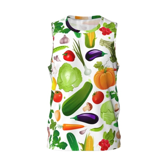 Easygdp Skull and Palm Leaves Men's Mesh Basketball Jersey Quick Drying Sleeveless Shirts Fitted Muscle Tank Tops Sport Round Neck T-Shirt - 4X-Large