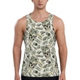 thumbnail image 1 of Easygdp Skull with Cash Men's Tank Top, Sleeveless Muscle T Shirts, Breathable, Quick-Dry, Loose for Gym, Running, Fitness - XX-Large, 1 of 9