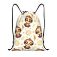 thumbnail image 1 of Easygdp Sloth Yoga Drawstring Backpack, Beach Sackpack, Travel Sackpack Lightweight for Sports, Gym, Travel, Swimming - Small, 1 of 9
