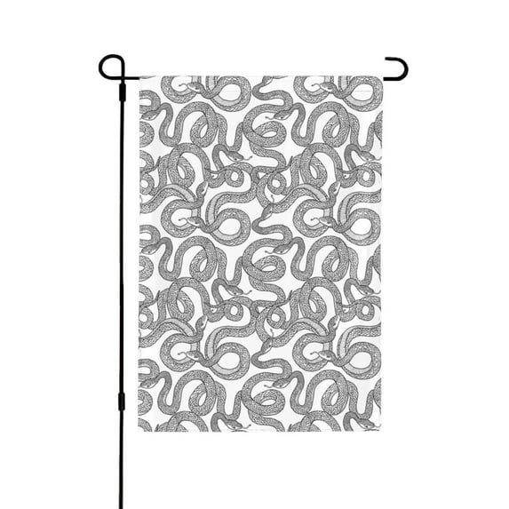 Easygdp Snake Garden Flag Yard Flag Welcome Flag, Double-Sided, Weather Resistant for Outdoor Decor - 28"x40"
