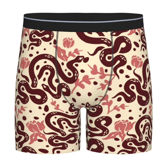 Easygdp Snake Men's Boxer Briefs Men’s Underwear Boxer Briefs for Men