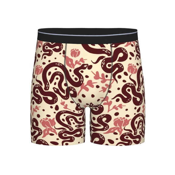 Easygdp Snake Men's Boxer Briefs Men’s Underwear Boxer Briefs for Men