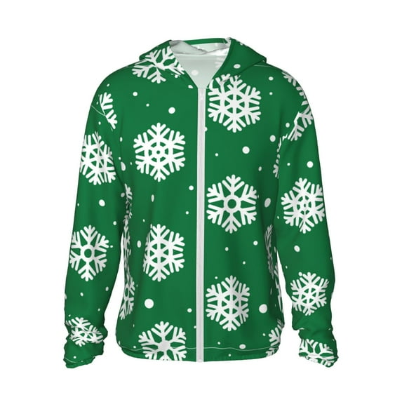 Easygdp Snowflake Lightweight Long Sleeve Sun Shirt Sports long-Sleeved Sun Protective Clothing, Quick Drying Breathable - XX-Large