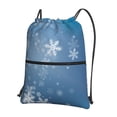 thumbnail image 1 of Easygdp Snowflakes1 Drawstring Backpack Gym Bag,Sport Gym Sackpack,Gym Sack with Side Pocket for Men Women, 1 of 6