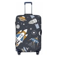 thumbnail image 1 of Easygdp Space Cars Print Elastic and Washable Suitcase Protective Cover with Hidden Zipper Fits 18-32 inch Luggage -Small, 1 of 9