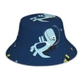 thumbnail image 1 of Easygdp Space Dinosaur Double-Sided Reflective Fisherman Hat for Outdoor and Night Walking, Unisex, 1 of 1