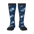 thumbnail image 1 of Easygdp Space Dinosaur Soccer Socks Sport Knee High Socks Calf Compression Athletic Socks for Men and Women, 1 of 9