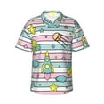 thumbnail image 1 of Easygdp Space Doodle Men's Hawaiian Shirts Print Lapel Short Sleeve for Beach, vacation, party, casual occasions - Large, 1 of 9