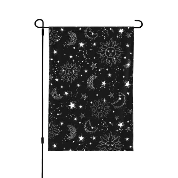 Easygdp Space Galaxy Garden Flag Yard Flag Welcome Flag, Double-Sided, Weather Resistant for Outdoor Decor - 28"x40"