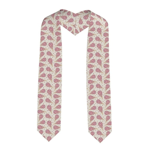 Easygdp Sparkling Ice Cream Unisex Adult Graduation Stole Shawl 36" Long for Academic Commencements Shawl-Sharp Corner