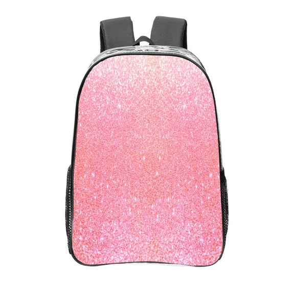 Easygdp Sparkly Glitter Clear Backpack, Transparent Bookbag for School for Women Men, Capacity Clear Bag for College, Travel