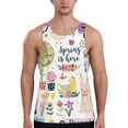 thumbnail image 1 of Easygdp Spring Flowers Birds Men's Tank Top, Sleeveless Muscle T Shirts, Breathable, Quick-Dry, Loose for Gym, Running, Fitness - 3X-Large, 1 of 9