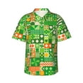 thumbnail image 1 of Easygdp St Patrick's Day6 Men's Hawaiian Shirts Print Lapel Short Sleeve for Beach, vacation, party, casual occasions - Large, 1 of 9