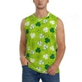 thumbnail image 1 of Easygdp St Patrick's Day7 Men's Breathable Tank Tops Sleeveless Sporty T Shirts for Basketball, Mountaineering, Bodybuilding -X-Large, 1 of 8