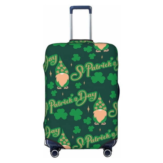 Easygdp St Patrick's Day9 Print Elastic and Washable Suitcase Protective Cover with Hidden Zipper Fits 18-32 inch Luggage -Small