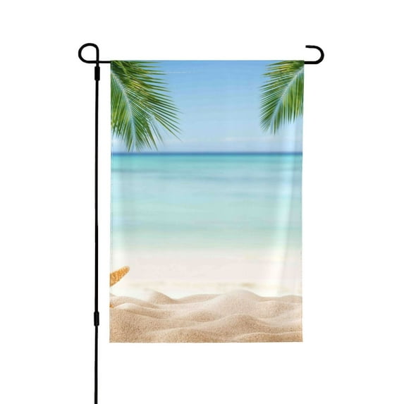 Easygdp Starfish in Beach Garden Flag Yard Flag Welcome Flag, Double-Sided, Weather Resistant for Outdoor Decor - 12.5"x18"
