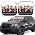 thumbnail image 1 of Easygdp Starfishes Shells 2 Pcs Windshield Sun Shade,Foldable Car Front Window Sun Shade Protection,Blocks Heat And Sunlight,Car Interior Accessories - Large, 1 of 7