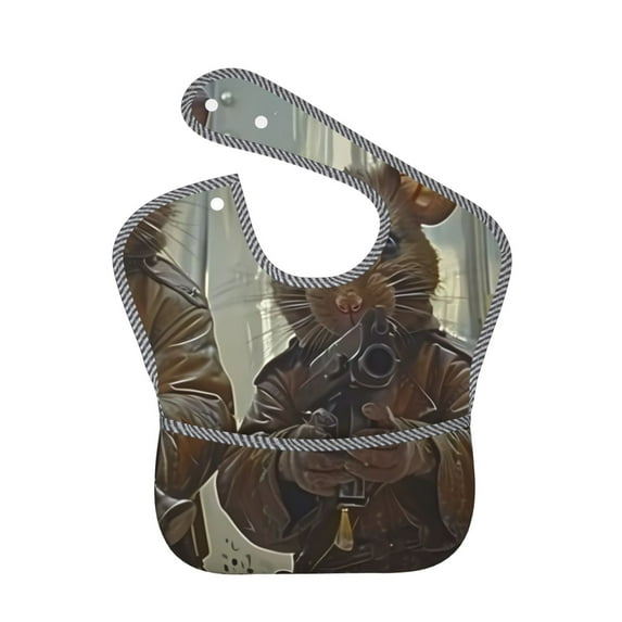 Easygdp Steampunk Space Mice Warriors Bibs For Babies, Baby Bibs for Eating, Toddler Bibs, Waterproof Bibs, Feeding Bibs, for Toddlers, Boys, Girls