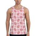 thumbnail image 1 of Easygdp Strawberries Men's Tank Top, Sleeveless Muscle T Shirts, Breathable, Quick-Dry, Loose for Gym, Running, Fitness - Large, 1 of 9