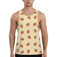 thumbnail image 1 of Easygdp Strawberries Men's Tank Top, Sleeveless Muscle T Shirts, Breathable, Quick-Dry, Loose for Gym, Running, Fitness -, 1 of 9