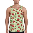 thumbnail image 1 of Easygdp Strawberry Floral Men's Tank Top, Sleeveless Muscle T Shirts, Breathable, Quick-Dry, Loose for Gym, Running, Fitness - 4X-Large, 1 of 9