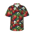 thumbnail image 1 of Easygdp Strawberry2 Men's Hawaiian Shirts Print Lapel Short Sleeve for Beach, vacation, party, casual occasions - XX-Large, 1 of 9