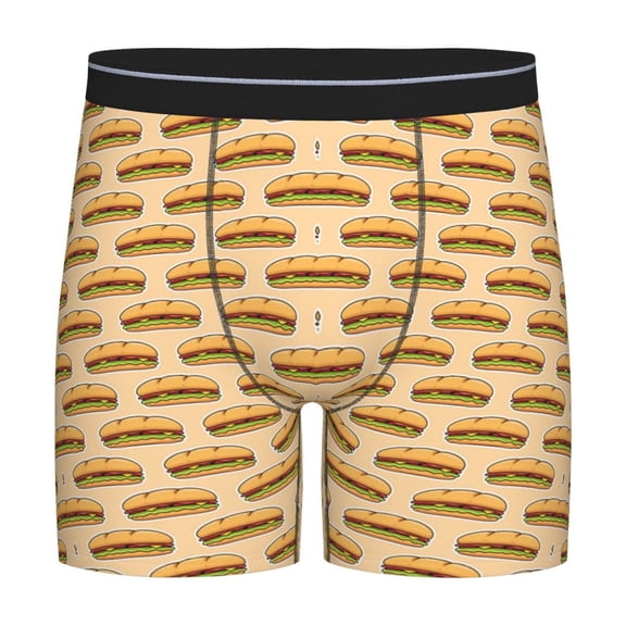 Easygdp Submarine Sub Sandwich Men's Boxer Briefs Men’s Underwear Boxer Briefs for Men