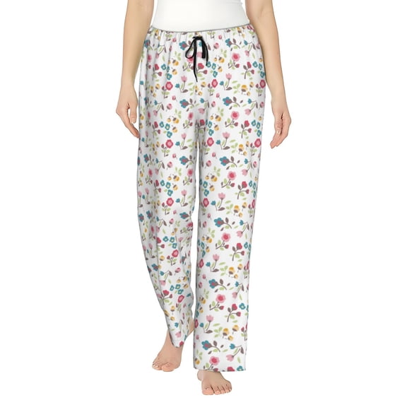 Easygdp Summer Floral Women's Drawstring Pajama Pants | Lounge Joggers Sweatpants | Comfy Sleepwear | Yoga Pants-Medium