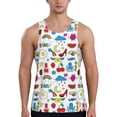 thumbnail image 1 of Easygdp Summer Men's Tank Top, Sleeveless Muscle T Shirts, Breathable, Quick-Dry, Loose for Gym, Running, Fitness - Small, 1 of 9