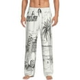 thumbnail image 1 of Easygdp Summer Vacation Scene With Camping Van Men's Pajama Pant, Sleep Elastic Waistband Lounge Pants - Large, 1 of 1