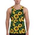 thumbnail image 1 of Easygdp Sunflower 1 Men's Tank Top, Sleeveless Muscle T Shirts, Breathable, Quick-Dry, Loose for Gym, Running, Fitness - X-Large, 1 of 9