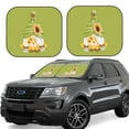 thumbnail image 1 of Easygdp Sunflower Gnomes 2 Pcs Windshield Sun Shade,Foldable Car Front Window Sun Shade Protection,Blocks Heat And Sunlight,Car Interior Accessories - Medium, 1 of 7