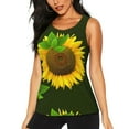 thumbnail image 1 of Easygdp Sunflower Women's Workout Tank Top, Running Top, Hiking Shirt, Quick-Dry for Running, Yoga, Hiking - X-Large, 1 of 9