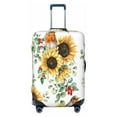 thumbnail image 1 of Easygdp Sunflowers Leaves And Birds Double-Sided Printed Elastic Suitcase Protective Cover,Invisible Zipper, Business Trip Luggage Cases,Washable And Resistant To Falling -Small, 1 of 9