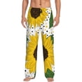 thumbnail image 1 of Easygdp Sunflowers Men's Pajama Pant, Sleep Elastic Waistband Lounge Pants - Small, 1 of 1