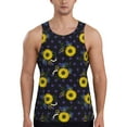 thumbnail image 1 of Easygdp Sunflowers Men's Tank Top, Sleeveless Muscle T Shirts, Breathable, Quick-Dry, Loose for Gym, Running, Fitness - XX-Large, 1 of 9