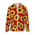 thumbnail image 1 of Easygdp Sunflowers On Red Lightweight Long Sleeve Sun Shirt Sports long-Sleeved Sun Protective Clothing, Quick Drying Breathable - 3X-Large, 1 of 9