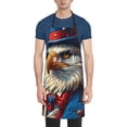 thumbnail image 1 of Easygdp Surreal Bald Eagle Gentleman Waterproof Apron with Pockets Adjustable Cooking Aprons Kitchen Bib Cute Apron for Kitchen, Cooking & Baking, 1 of 8