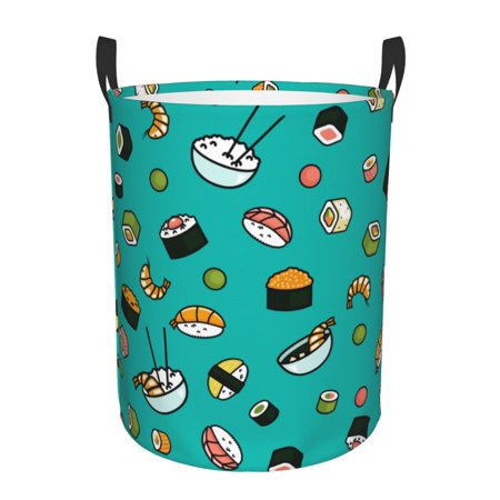 Easygdp Sushi Large Dirty Clothes Hamper, Lightweight Storage Basket, Household Laundry Bag with Handle -
