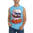 thumbnail image 1 of Easygdp Sushi Salmon Surfing Men's Breathable Tank Tops Sleeveless Sporty T Shirts for Basketball, Mountaineering, Bodybuilding -Medium, 1 of 8