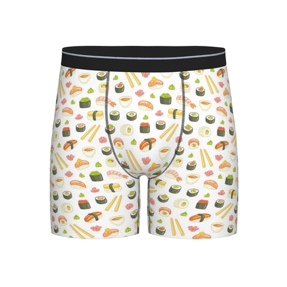 Easygdp Sushi and Rolls Men's Boxer Briefs Men’s Underwear Boxer Briefs for Men