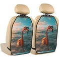 thumbnail image 1 of Easygdp Swimming Goggled Flamingo Car Kick Mat Seat Cover 2 Pcs Anti-Kick Pockets Storage Mat Back Seat Cover Car Seat Protector, 1 of 8