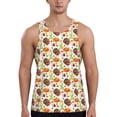 thumbnail image 1 of Easygdp Thanksgiving Turkey Men's Tank Top, Sleeveless Muscle T Shirts, Breathable, Quick-Dry, Loose for Gym, Running, Fitness - 4X-Large, 1 of 9