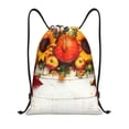thumbnail image 1 of Easygdp Thanksgiving With Autumn Drawstring Backpack, Beach Sackpack, Travel Sackpack Lightweight for Sports, Gym, Travel, Swimming - Medium, 1 of 9