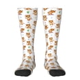 thumbnail image 1 of Easygdp Tigers go in for Sports Soccer Socks Sport Knee High Socks Calf Compression Athletic Socks for Men and Women, 1 of 9