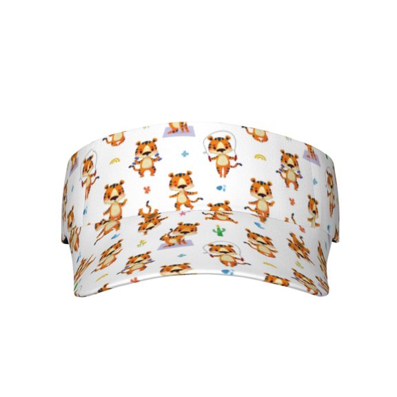 Easygdp Tigers go in for Sports Stretchy Visor - Unisex Visor Hat for Men and Women, UPF 50 Sun Protection Visor, Ultra-Light