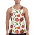 thumbnail image 1 of Easygdp Tomatoes Men's Tank Top, Sleeveless Muscle T Shirts, Breathable, Quick-Dry, Loose for Gym, Running, Fitness - X-Large, 1 of 9