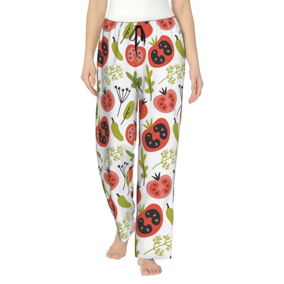 Easygdp Tomatoes Women's Drawstring Pajama Pants | Lounge Joggers Sweatpants | Comfy Sleepwear | Yoga Pants-XX-Large