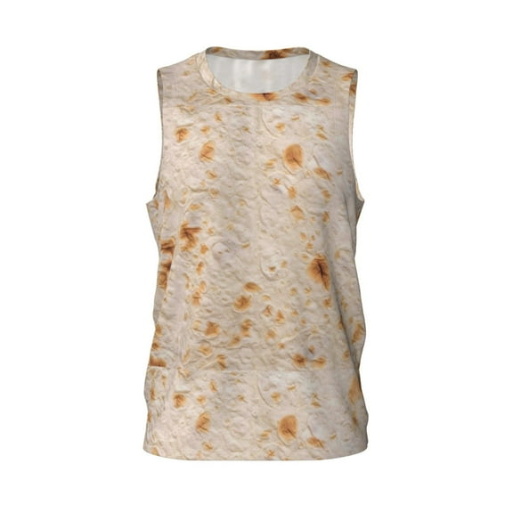Easygdp Tortilla Men's Mesh Basketball Jersey Quick Drying Sleeveless Shirts Fitted Muscle Tank Tops Sport Round Neck T-Shirt - X-Large